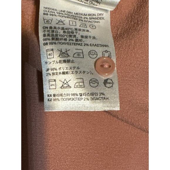 H&M Dress Women’s Size 6 Crew Neck Open Back Crepe Sheath Pink - Picture 6 of 6